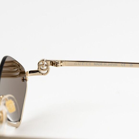NEW Gucci GG1604S 002 Gold Brown Geometric Women Sunglasses main image 13